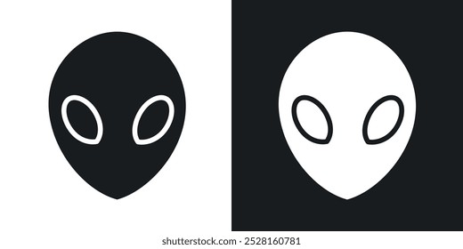 Alien solid vector icon pack