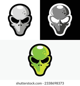 Alien Space Face Mascot Abstract Logo