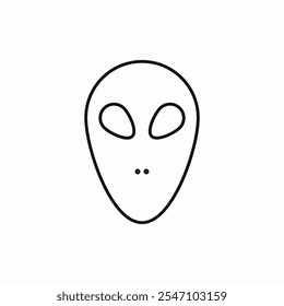 alien space icon vector sign