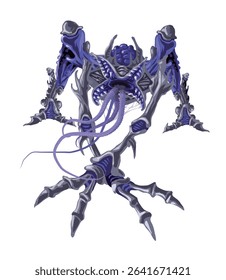 alien space monster with fangs