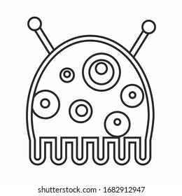 alien space object line icon