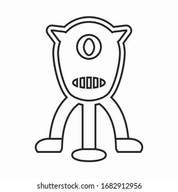 alien space object line icon