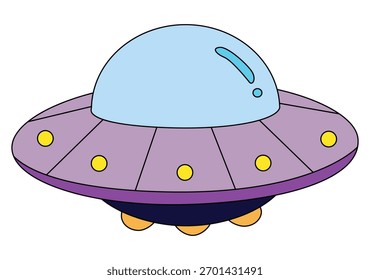 Um foguete espacial alienígena UFO ilustração vetorial