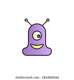 Alien, space, ufo color gradient vector icon