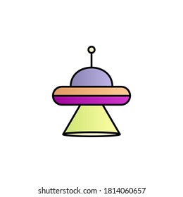 Alien, Leerzeichen, Farbverlauf-Vektorsymbol