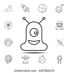 alien, space, ufo icon. Simple thin line, outline vector element of Space icons set for UI and UX, website or mobile application