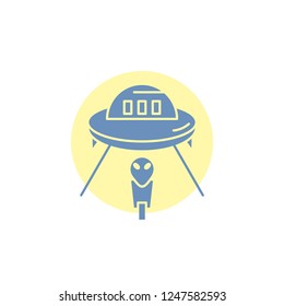 alien, space, ufo, spaceship, mars Glyph Icon.