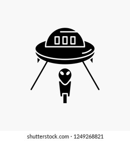alien, space, ufo, spaceship, mars Glyph Icon. Vector isolated illustration
