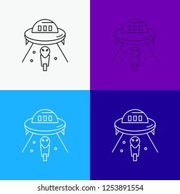 alien, space, ufo, spaceship, mars Icon Over Various Background. Line style design, designed for web and app. Eps 10 vector illustration