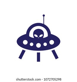 Alien in spacecraft, icon
