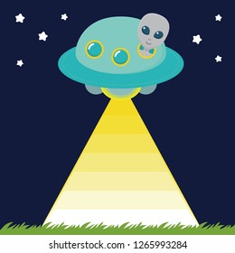 Alien and Spaceship