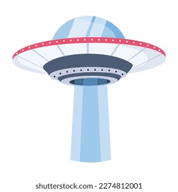 Alien spaceship flat icon is up for premium use 