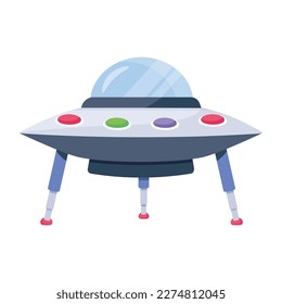 Alien spaceship flat icon is up for premium use 