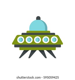 Alien spaceship icon isolated on white background vector illustration
