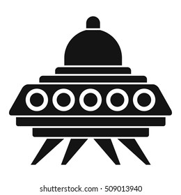 Alien spaceship icon. Simple illustration of alien spaceship vector icon for web