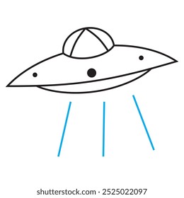 alien spaceship icon vector design