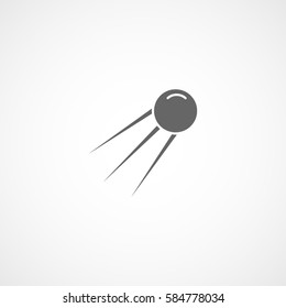 Alien Spaceship UFO Flat Icon On White Background