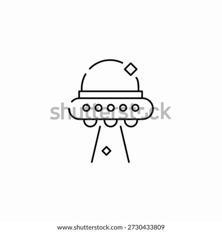 alien spaceship ufo icon sign vector
