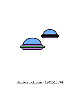 alien spaceships icon. Element of space outline color icon. Thin line icon for website design and development, app development. Premium icon