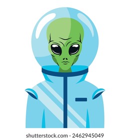 alien in a spacesuit isolated design
