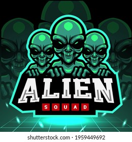 Alien squad  mascot.  esport logo design