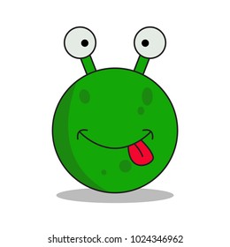 Alien Tongue Cartoon Emoticons