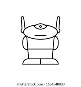 Alien, toy icon. Simple line, outline vector elements of plaything icons for ui and ux, website or mobile application