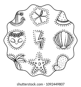 alien and tropical palms pattern