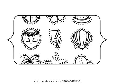 alien and tropical palms pattern