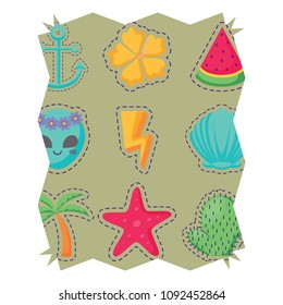 alien and tropical palms pattern