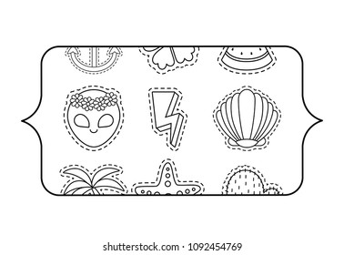 alien and tropical palms pattern