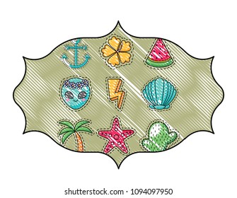 alien and tropical palms pattern