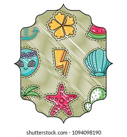 alien and tropical palms pattern