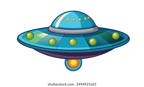 A alien Ufo , 2d art , vector