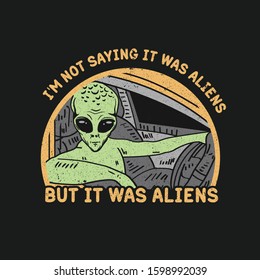 Alien Ufo In The Car Illustration