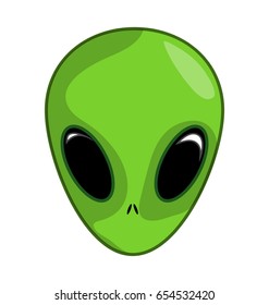 Alien, ufo  face vector symbol icon design. Beautiful illustration isolated on white background

