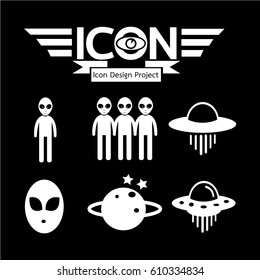 Alien ufo icon