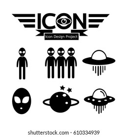 Alien ufo icon