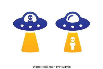 Alien ufo icon vector illustration.