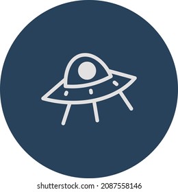 Alien UFO, illustration, vector, on a white background.