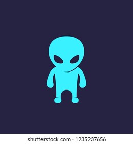 alien, ufo pilot vector icon