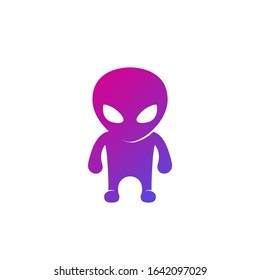 alien, ufo pilot vector logo