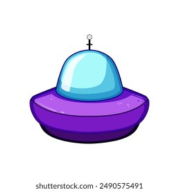 alien ufo ship cartoon. flying saucer, space space, beam 51 alien ufo ship sign. isolated symbol vector illustration