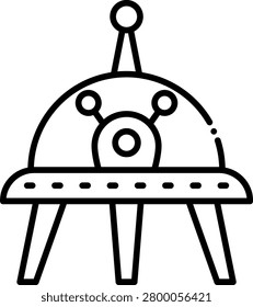Alien UFO Spaceship Landed On Legs