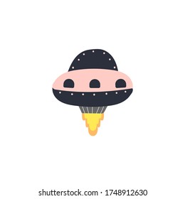 alien ufo sticker vector illustration