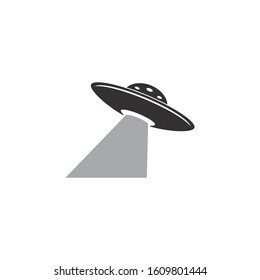 alien UFO vector icon logo 