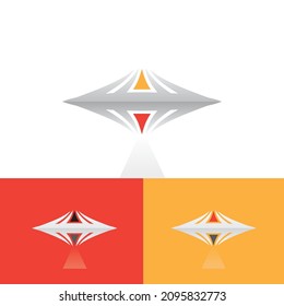 alien UFO vector logo deisgn