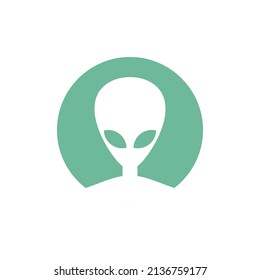 Alien User profile icon. Avatar forum symbol. Placeholder for social networks, forums. Face sign internet online