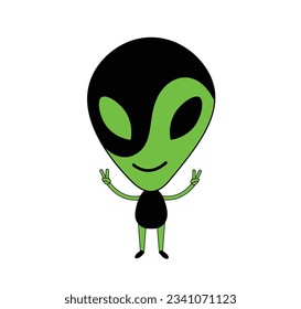Alien vactor illustration art design green and black