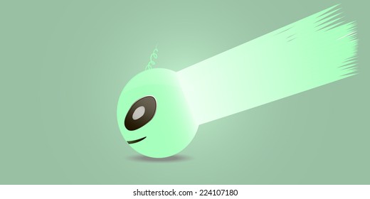 Alien, vector background